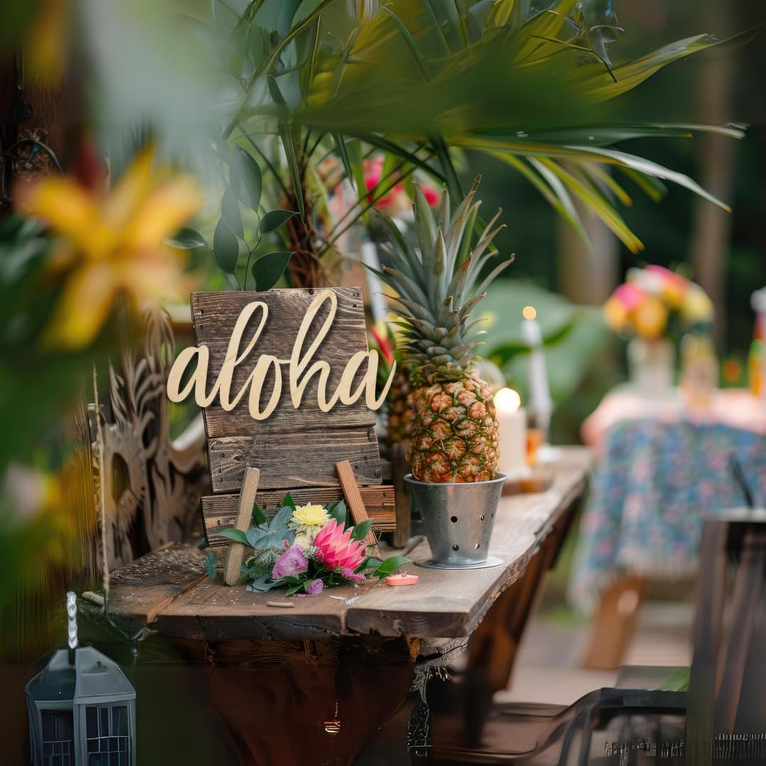Amazon.com: Koyal Wholesale Aloha Bar Sign, Scripted Laser Cut