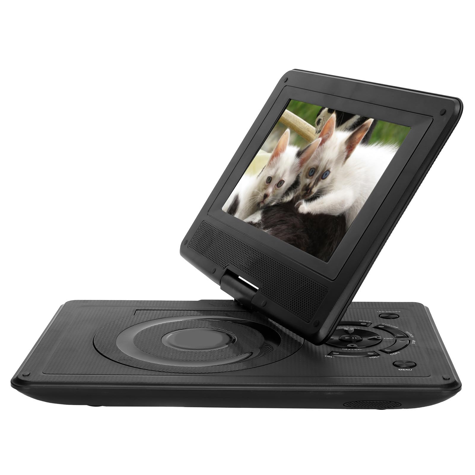 Reproductor DVD Portátil 8.5 Pulgadas Pantalla Grande Entrada/Salida USB/SD/AV Lector Tarjetas Integrado Compatible TV PAL/NTSC/SECAM