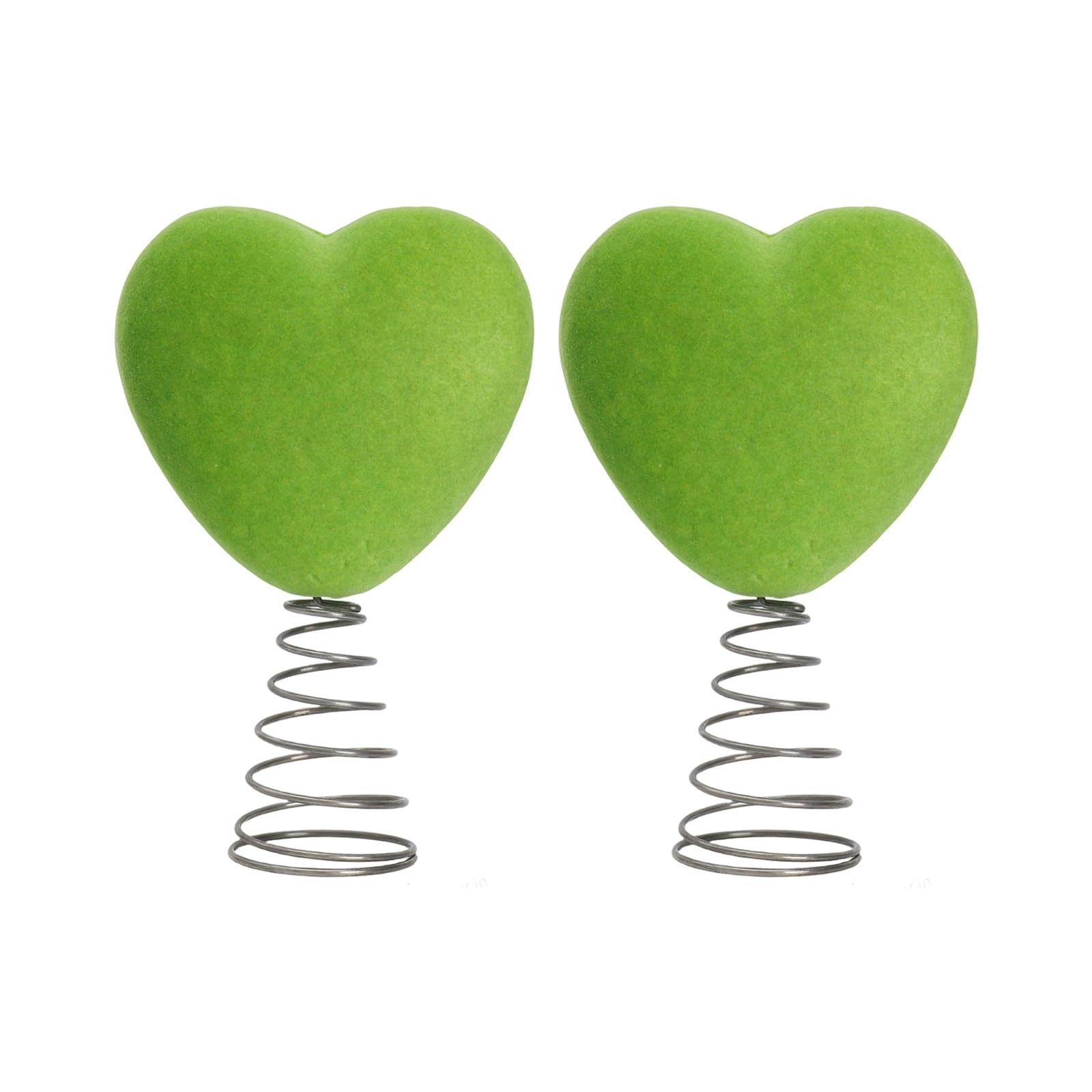 Patricks Day Flocking Small Green Heart Tree Toppers Ornament for Irish Festival Tree Top Decoration Holiday Accessories Flocking Green Heart Toppers Patricks Day Top Ornament for Irish Festival