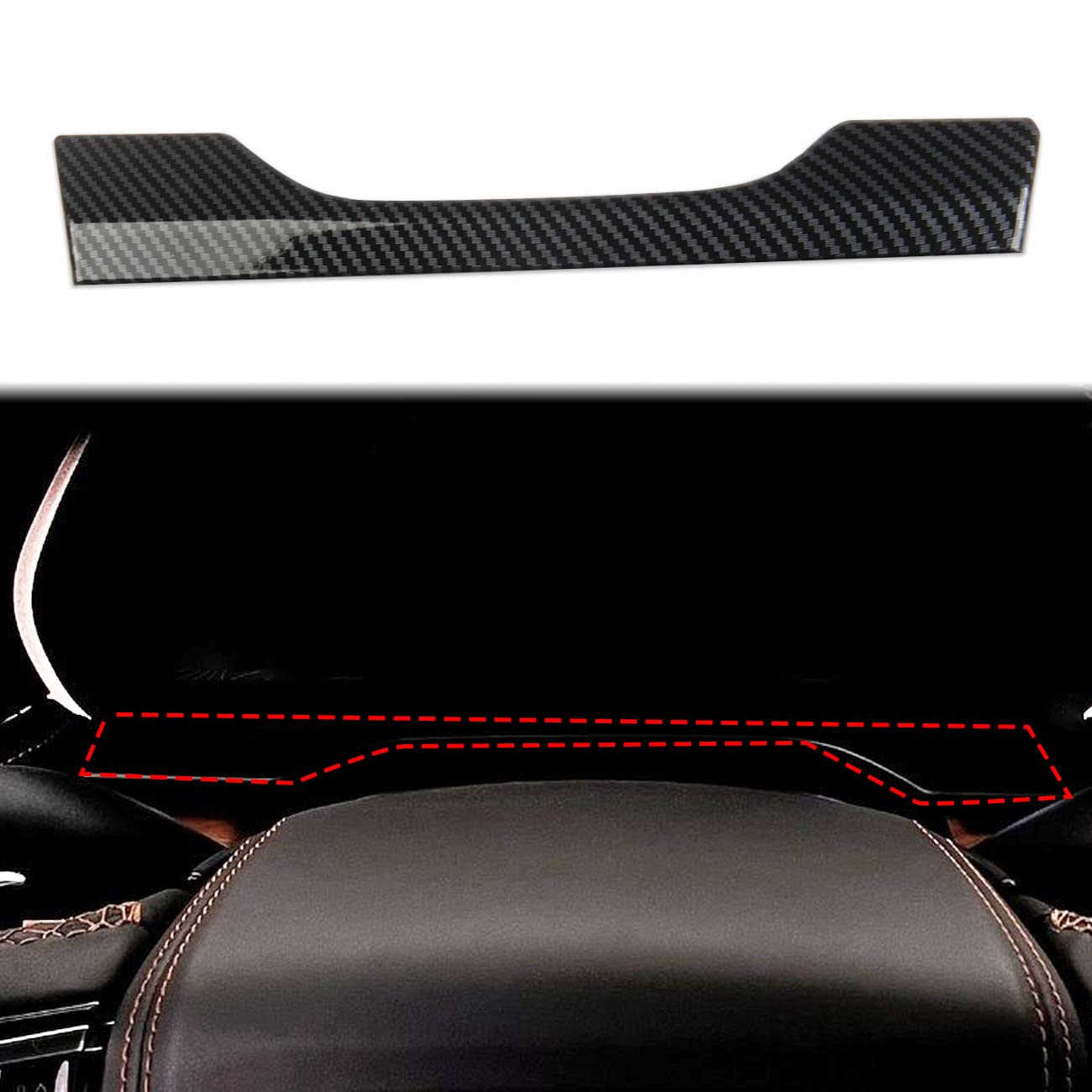 Carbon Fiber interior Dashboard Cover Trim For Jeep Grand Cherokee L 2021-2024 For Grand Cherokee 2022-2024