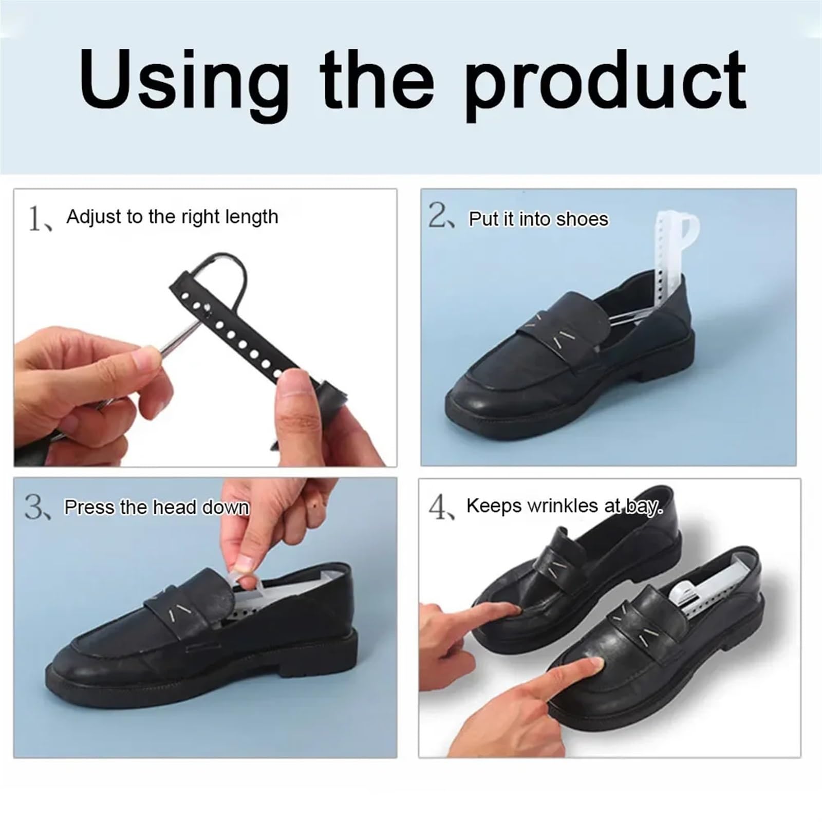 Schuhspanner 1-10 Paar Schuhspanner aus Kunststoff for Damen und Herren, Unisex, Lederschuhe, verstellbar, tragbar, Schuhspanner, Former, Spannerhalter