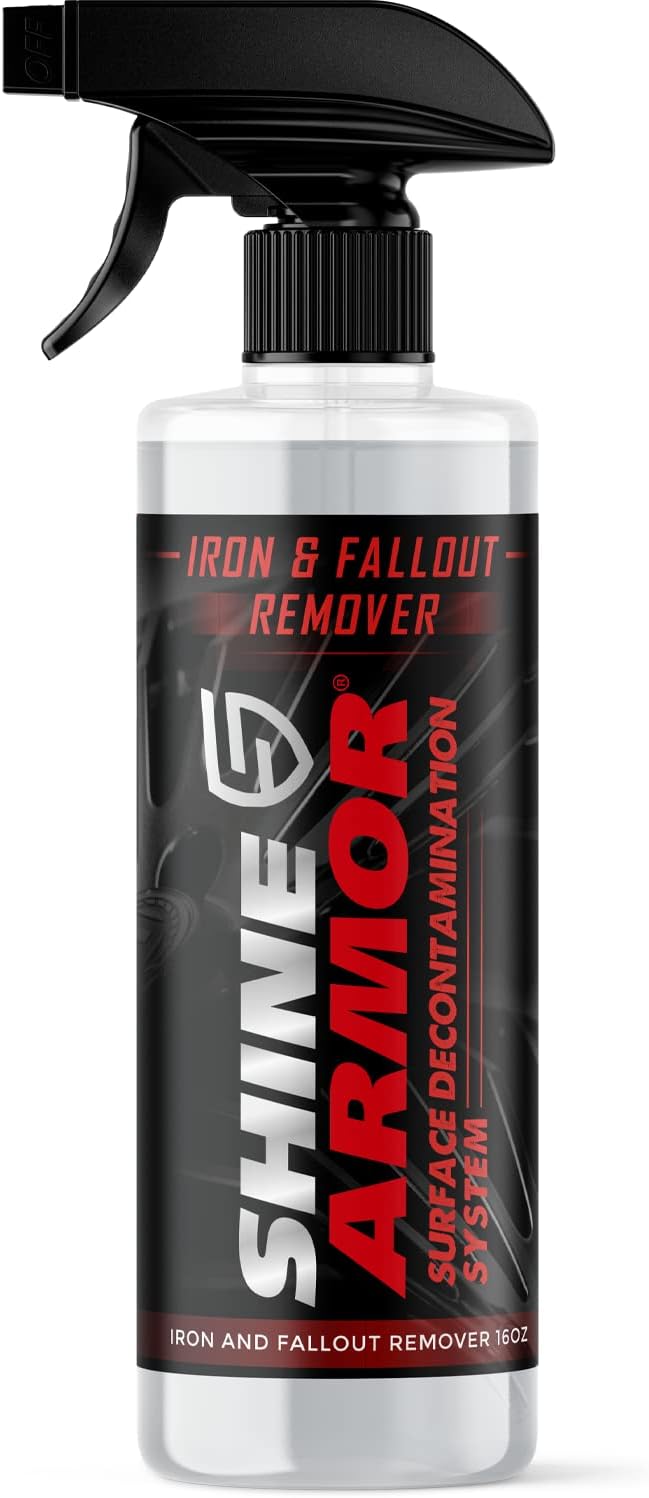 SHINE ARMORIron & Fall Out Remover Quick Rust & Iron Remover for Car Detailing Non Acid PH Balanced Solution 16 Fl Oz
