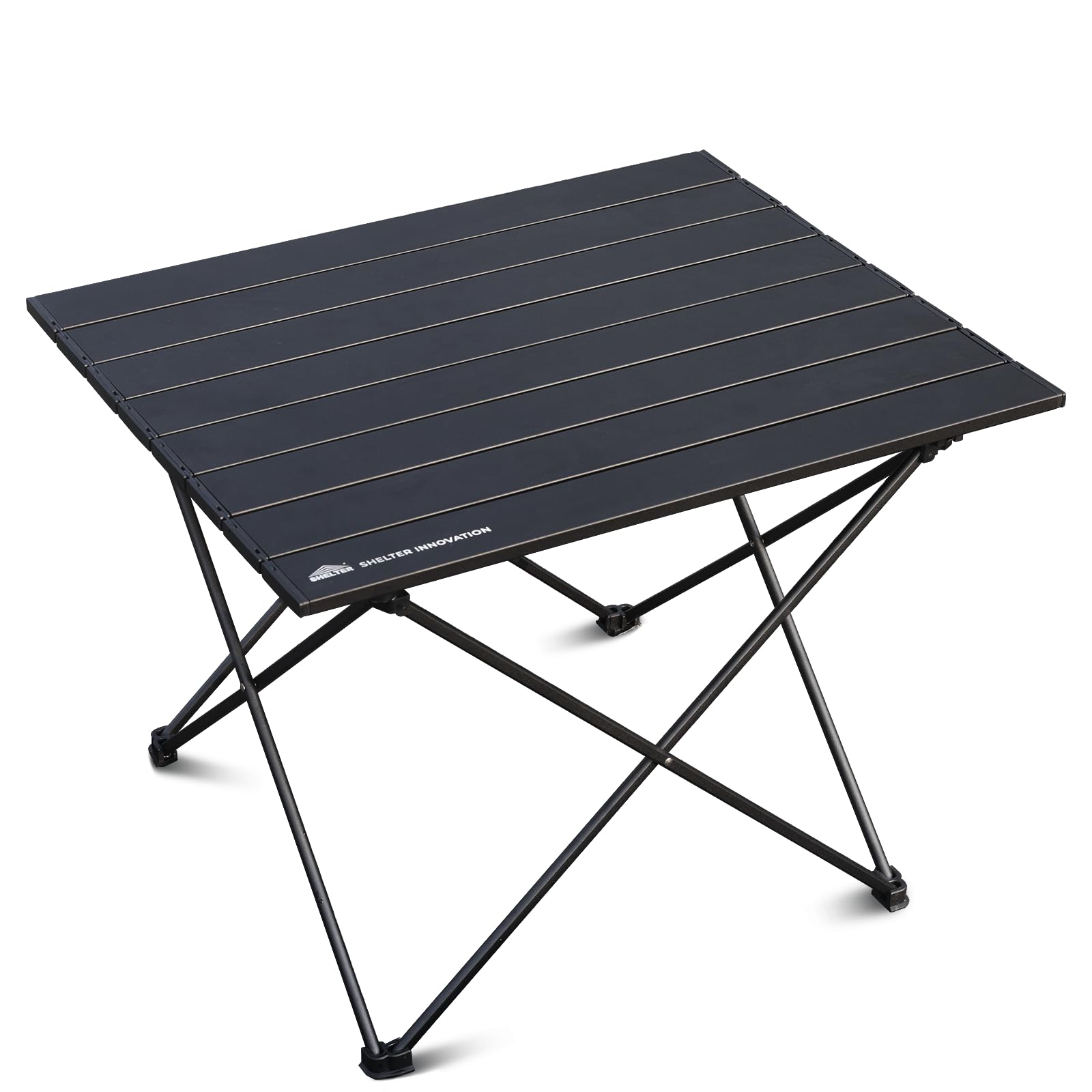 SHELTER Camping Table, Compact Folding Camp Table, Foldable Camping Tables with Carry Bag, Ultralight Portable Aluminum Table for Hiking, Picnic, BBQ, Outdoor Cooking, Travel, Beach Table