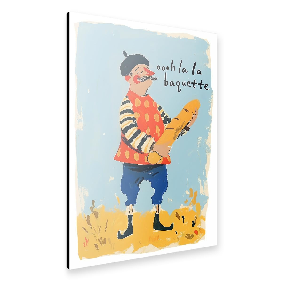 artboxONE Alu-Print 45x30 cm Typisch Baguette von Künstler Carina