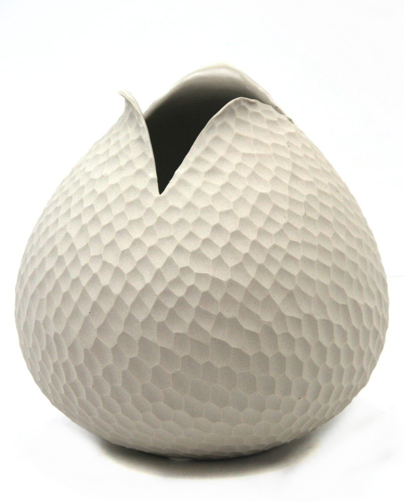 ASA Vase, Ceramic, White, 18x18.5x18 cm