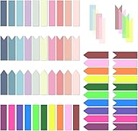 Vista 1 de Temiary 1200 pestañas adhesivas transparentes para índice, marcadores de página para anotar libros, pestañas translúcidas de bandera de flecha