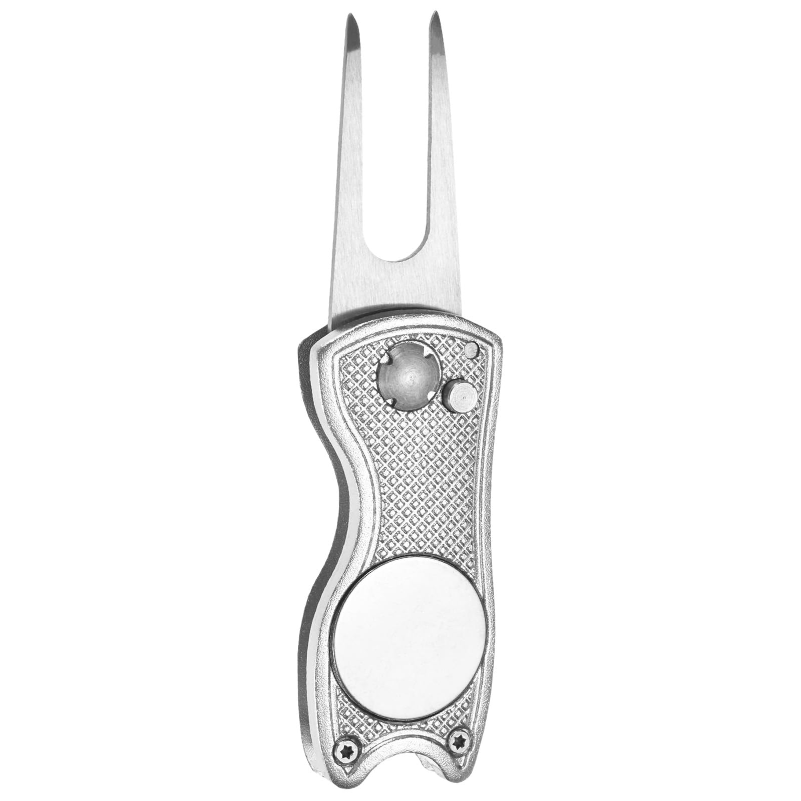 TIXIPEM Switch Foldable Golf Divot Repair Tool, Silver, Green