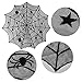 TUPARKA 3 Pcs Halloween Decorations Set, Spiderweb Rectangular Spooky Bat Lace Tablecloth, Spiderweb Round Lace Table Cover and Fireplace Scarf Cover for Halloween Party