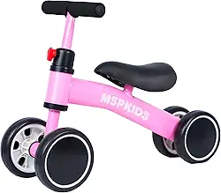 Mini Bicicleta De Equilíbrio Infantil 4 Rodas Para Bebês De 1 A 3 Anos