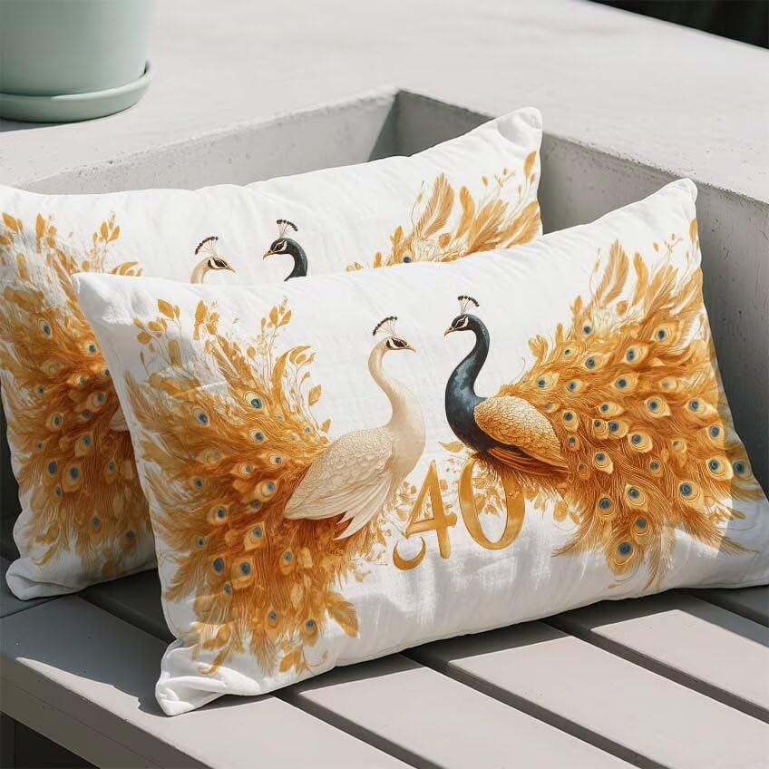 Housse de coussin orange brûlée lin imperméable pour décoration maison