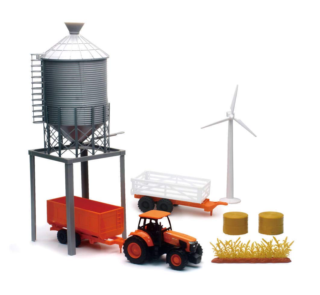 Amazon.com: Kubota M5-111 Tractor and Grain Bin Playset : Toys & Games