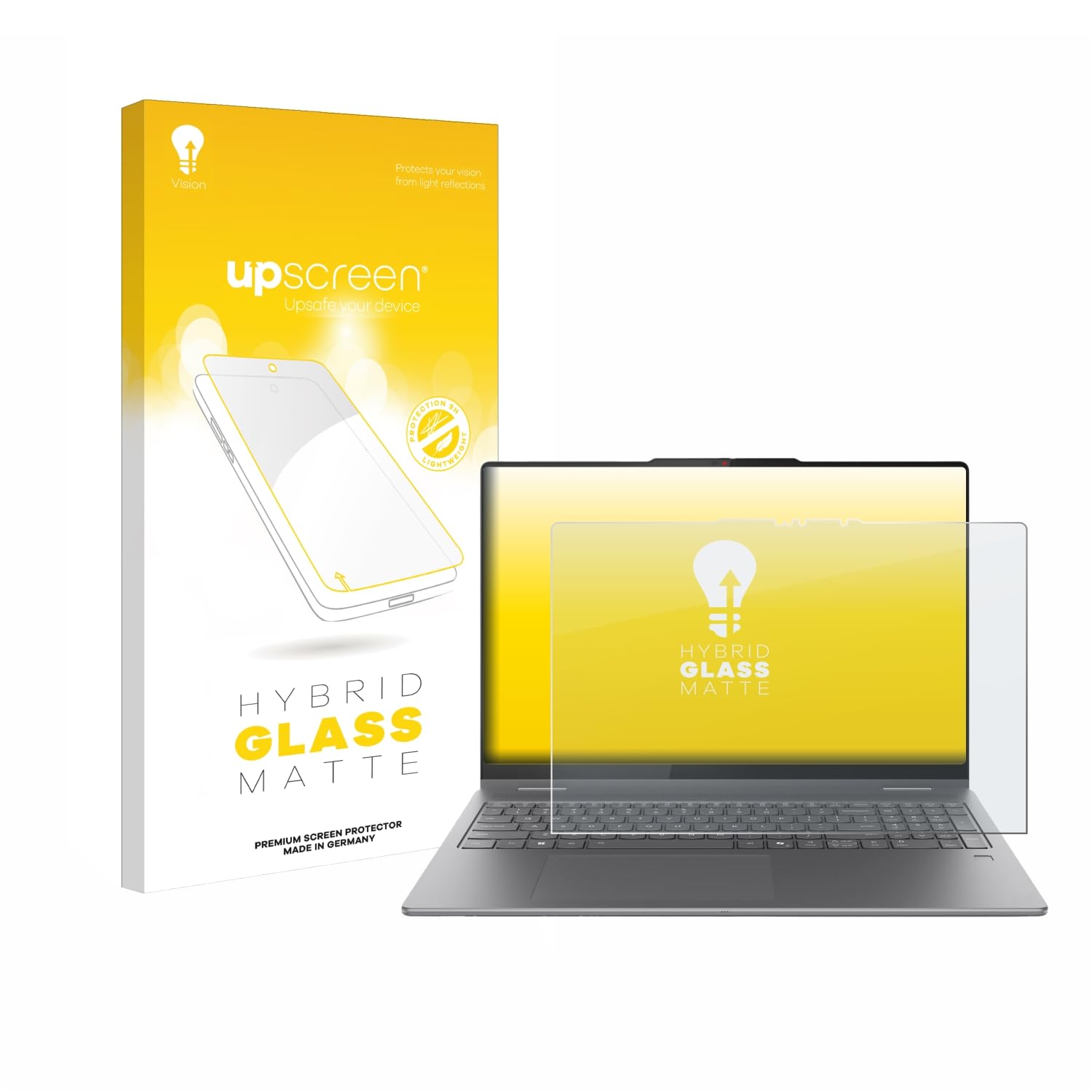 upscreen Schutzglas für Lenovo Yoga 7 2-in-1 Gen 10 16" | , Entspiegelnder Displayschutz Made in Germany, Matte 9H Schutzfolie Panzer Folie Glas Anti-Reflex Anti-Fingerprint