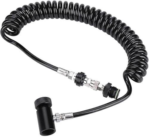 Miniatura 6 de Tbest Ninja Paintball, Bobina de Paintball, Manguera de Paintball, Marcador de Paintball Marcador Remoto de Bobina Cilindro Manguera de Válvula de