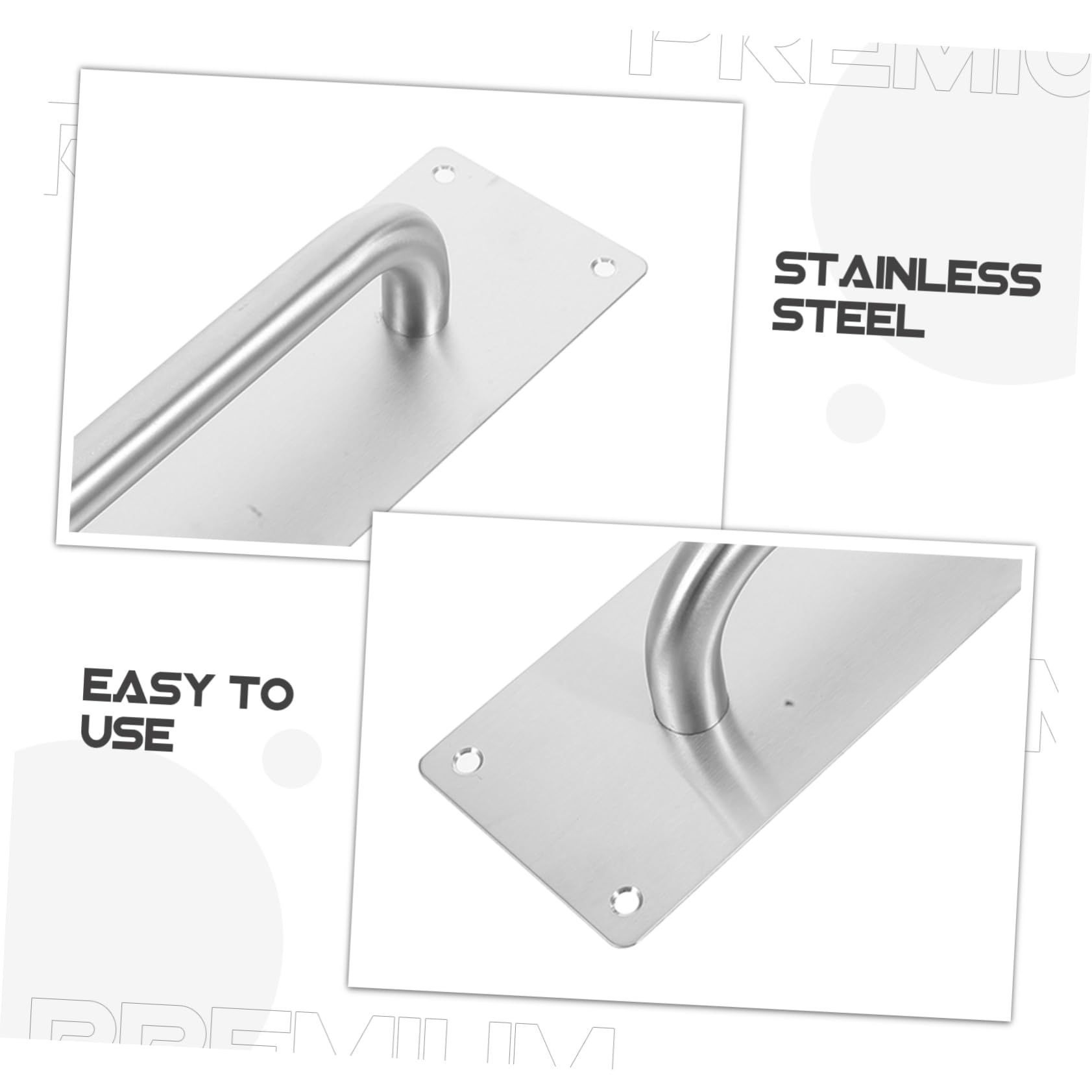 Mipcase 2pezzi Maniglia Per Porta in Acciaio Inossidabile Maniglia Per Porta Scorrevole Del Per Piastra Push-pull Per Cancelli Esterni e Porte Da Garage
