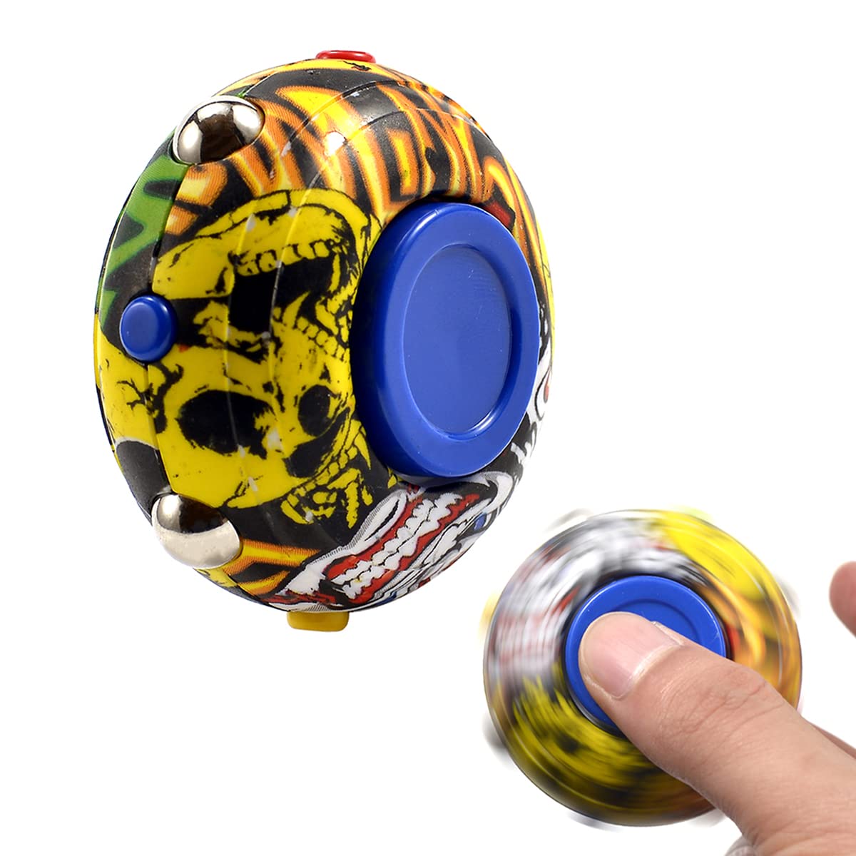 Pipihome 1 Pcs Handheld Fidget Spinners Toys Fingertip Gyro Stress Relief Toy Gifts for Kids Adults for Stress Relief, Fidgeters, Anxiety, ADHD, Autism (Color C)