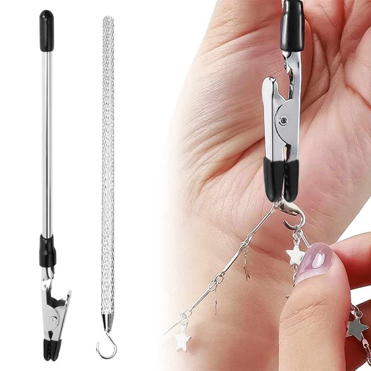 Outil d'aide pour bracelet – Outil d'aide pour bracelet à mettre sur vous-même, aide pour bijoux, colliers, montres, fermetures éclair pour ajuster les travaux manuels