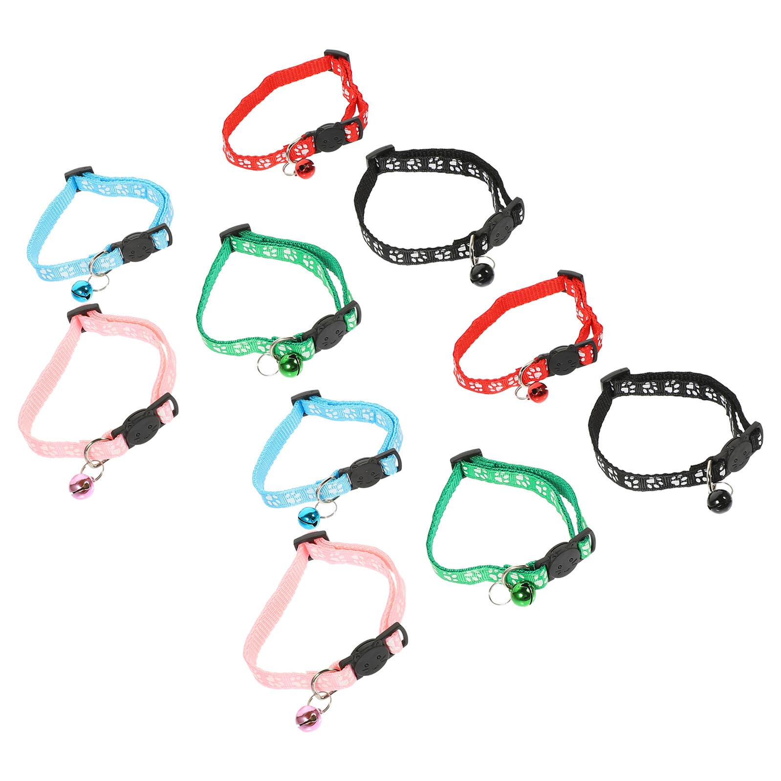 Collares para gatos con estampado de huellas ideales para fotos festivas y paseos diarios