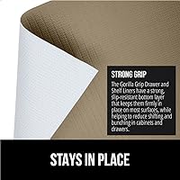 Vista 3 de GORILLA GRIP DripGuard Shelf Liner, Non Adhesive Drawer and Kitchen Cabinet Protector, Slip Resistant BPA Free Smooth Surface Plastic Liners for