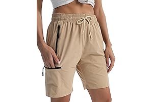 Women's Khaki Hiking Cargo Shorts: Conquer the Outdoors in Style and Comfort