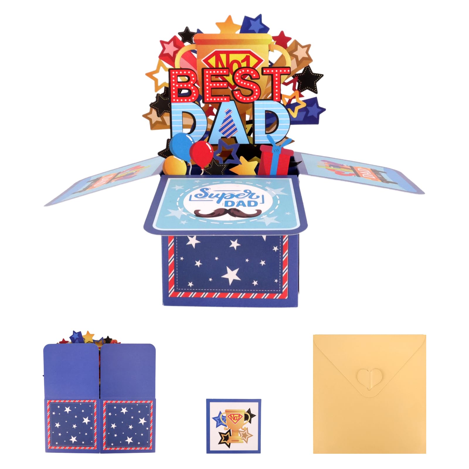 Cute Happy Birthday Daughter Card Pop Up, 3d Funny Special Personalised Gifts Cards For Girl Female Adult (DAD) — image 1
