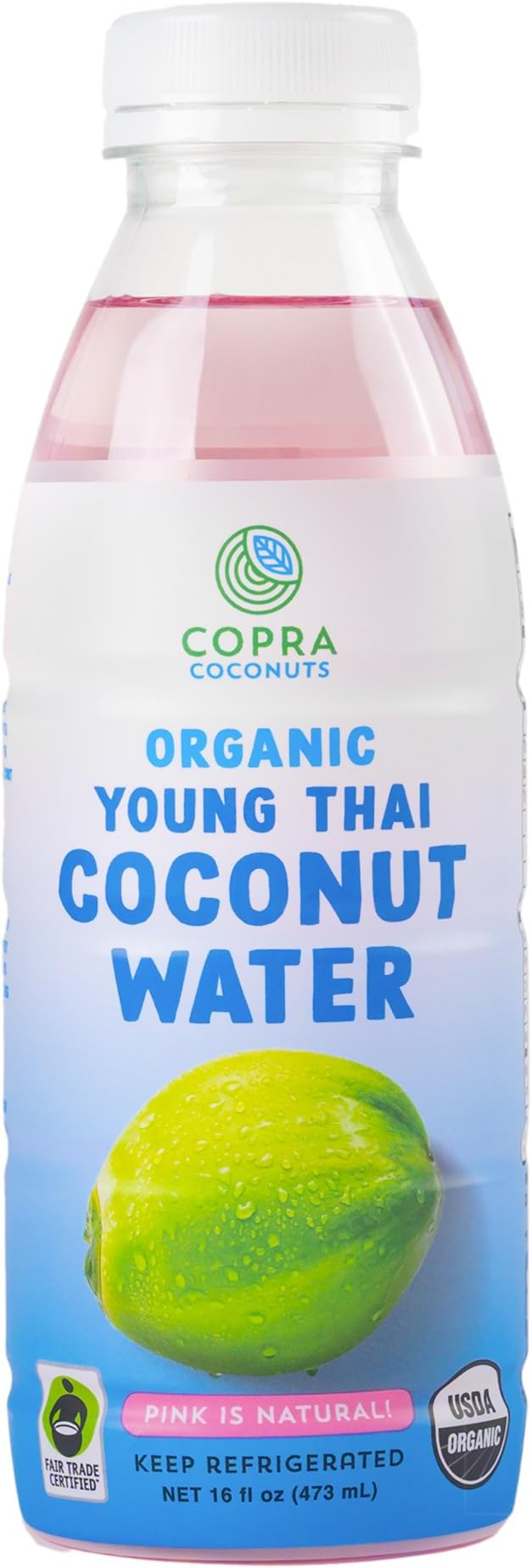 Copra Frozen Young Thai Coconut Water | 100% Pure & Organic | Vegan, Non-GMO, Gluten-Free (Case of 6 x 16 oz bottles)