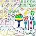 77 PCS Kit d'outils de pâte d'argile pour enfant, divers moules d'animaux en plastique et ensemble d'outils de nombres comprenant des moules et des accessoires de jeu pour la coupe créative de la pâte