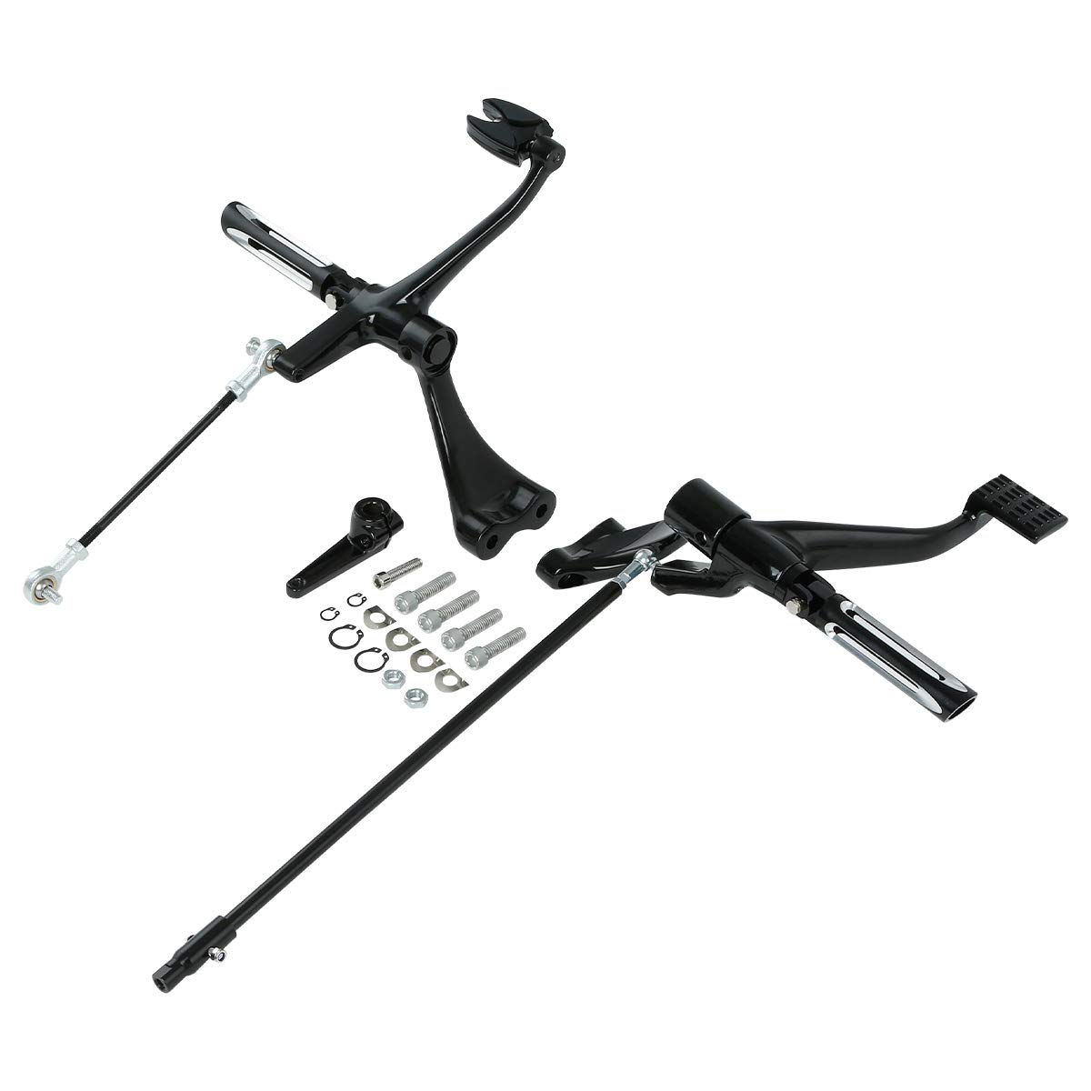 TCMT Poggiapiedi Regolabili Moto 25-35mm – Cromo, In Alluminio E Gomma, Per Harley Sportster, Yamaha V-Star, Honda Shadow E Altre