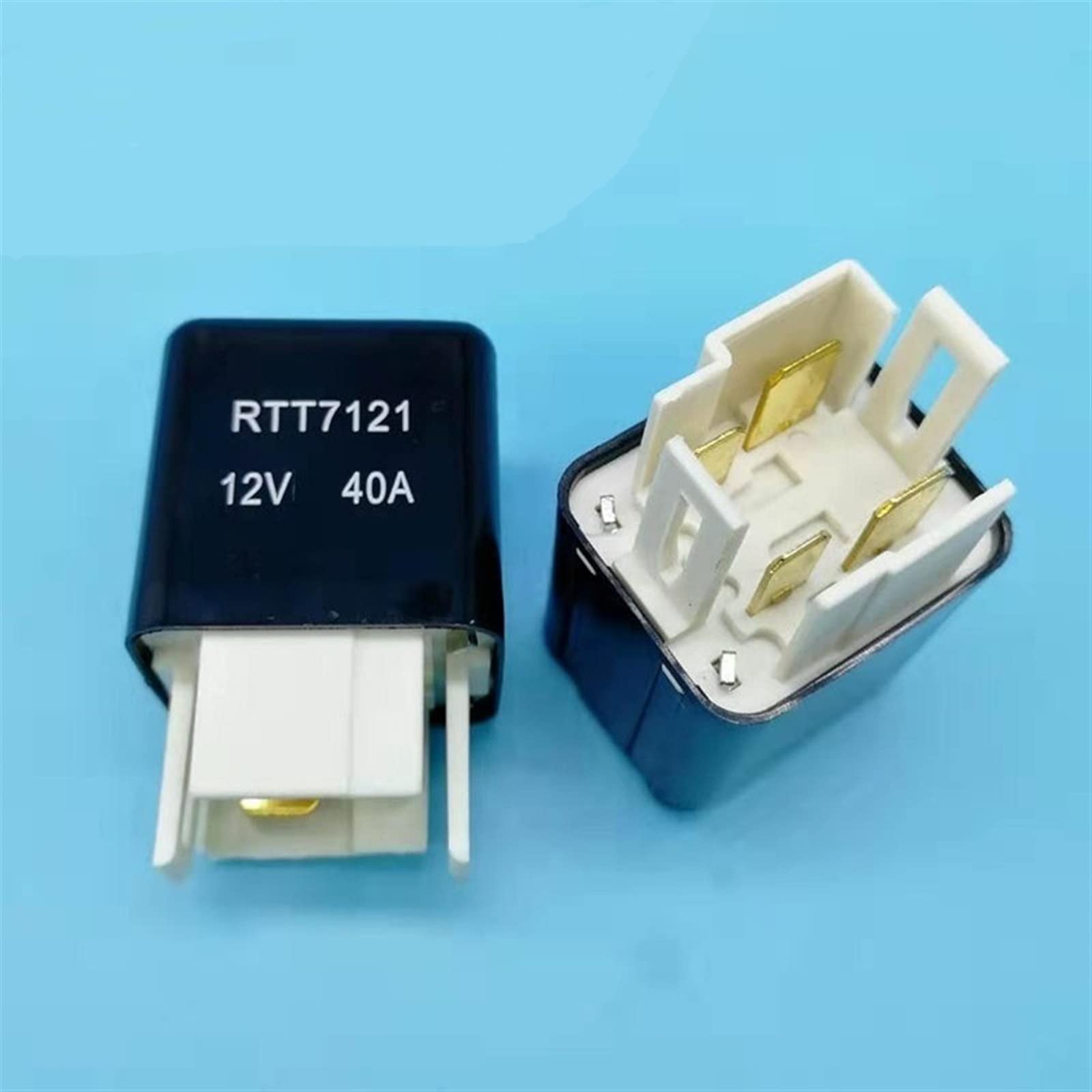 Relés RTT7121 12V 40A MESKEL de 4 pines interruptor automotriz caja fusibles coche