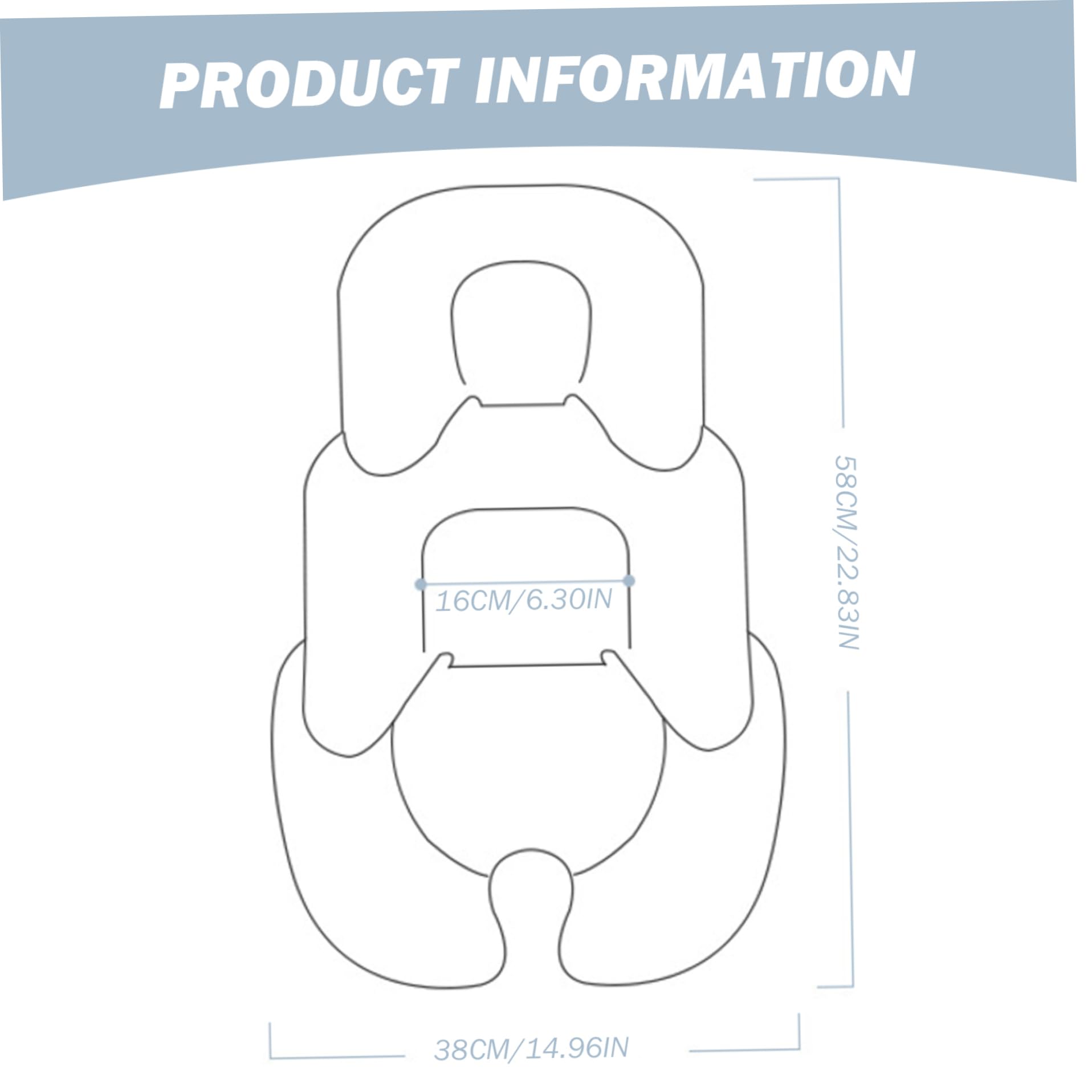 Inserto para el asiento para el automóvil infantil, cabezal, cuello y cojín de cochecito de soporte para cuerpo, revestimiento transpirable de malla de doble cara y tibia tibia lana de vellón para