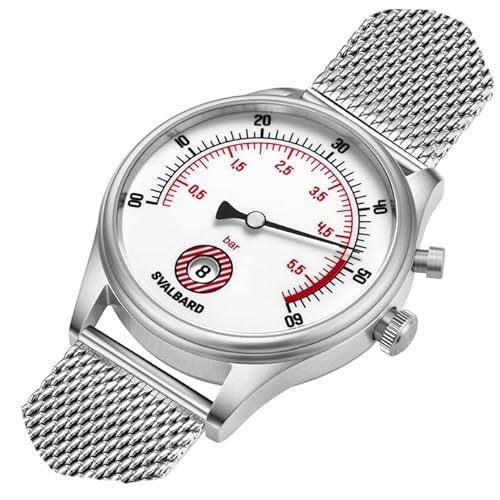 Imagen de Svalbard TIME TRAVEL HX16 Cuarzo Acero Plata Blanco Zafiro Reloj Hombre