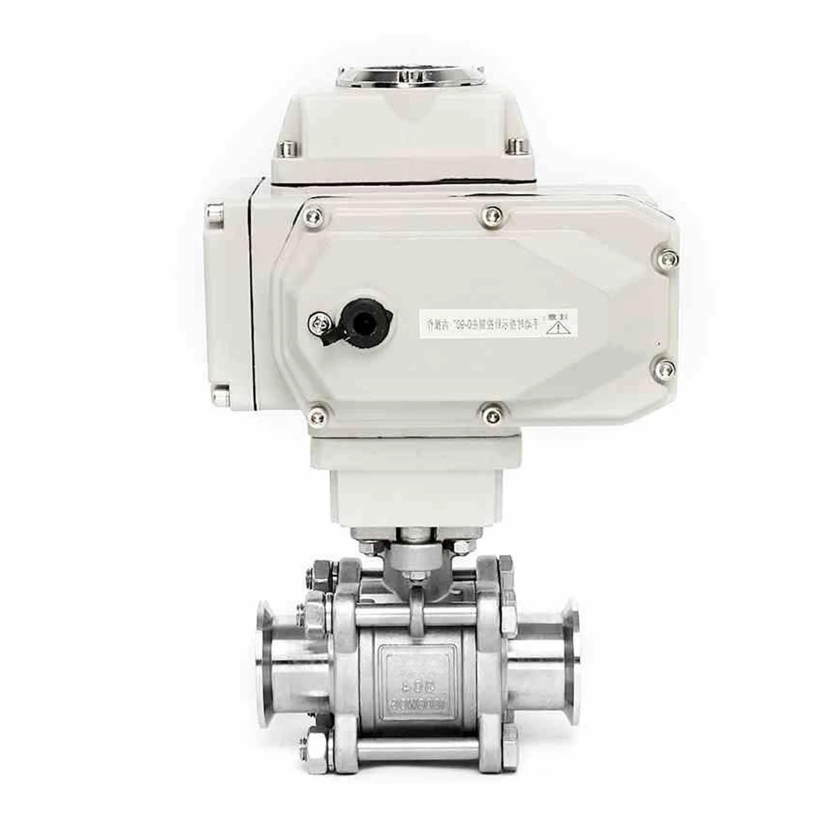 DN32 Φ38 Stainless Steel High Platform Motorized Ball Valve 220VAC Tri-Clamp Ferrule Type Electric Valves(24VDC)