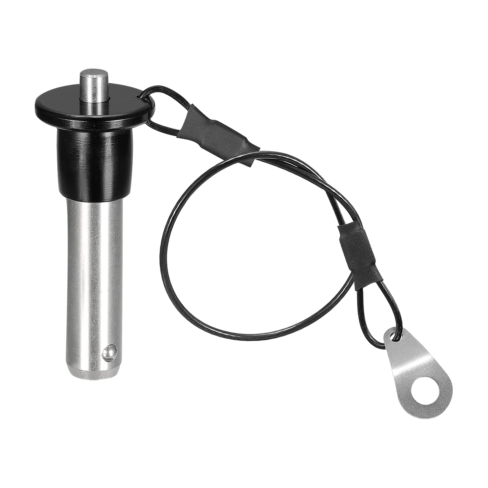 sourcing map Pasador de Bola, Pasador de Liberación Rápida con Bloqueo de Botón a Presión de Acero Inoxidable 304 con Alambre de 24cm (12mm-32mm)