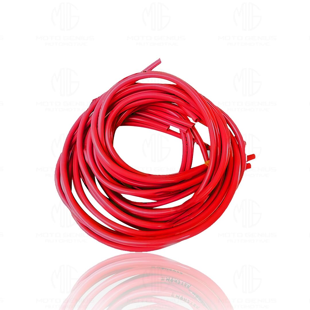 MOTO GENIUS 1 Meter Motorcycle Petrol Gas Oil Delivery Tube Pipe, Fuel Gasoline Hose for Motorbike, ATV, Scooter (Red)-image-27