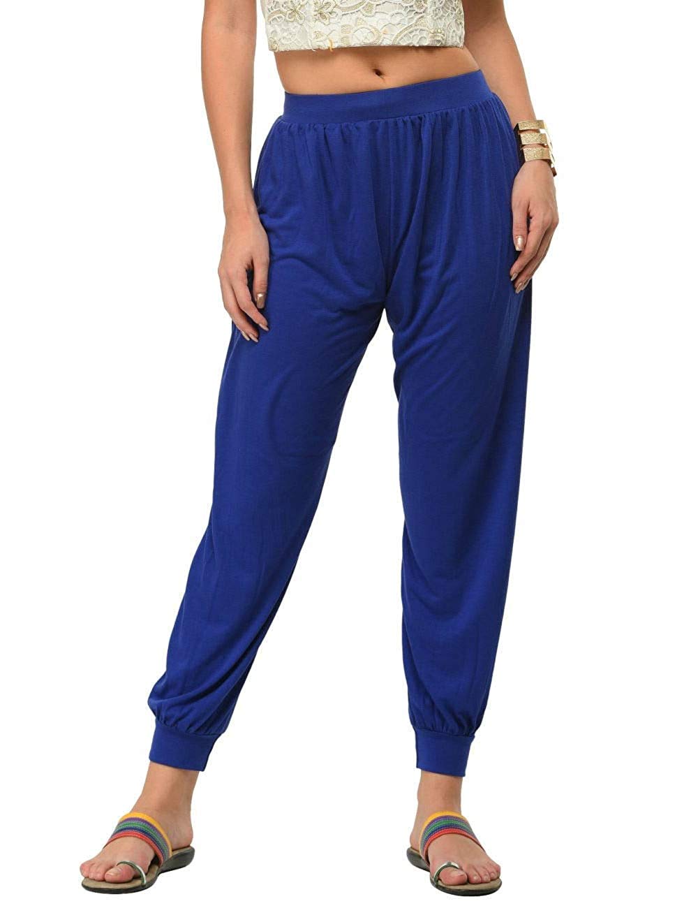 tubination Women's Loose Fit Harem Pants (tubi-afgani-Royalblue_Multicolor_2XL)-picture-51