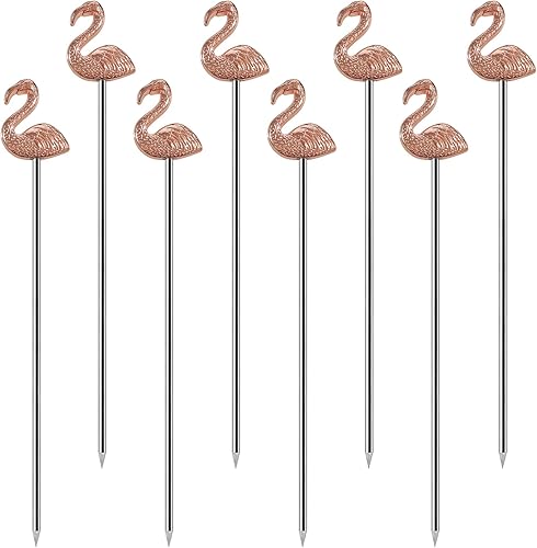 Palillos para Cóctel, Palillos de Cóctel de Acero Inoxidable Palillos de Aceituna Martini para Bar Barbacoa Fruta, Palillos de Bebida Bloody Mary