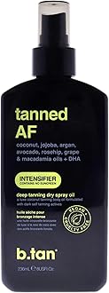 tanned AF Tanning Spray Oil - Ultra Moisturizing Body Oil, Tan Intensifier, Keep Your Skin Hydrated AF, 8 fl oz