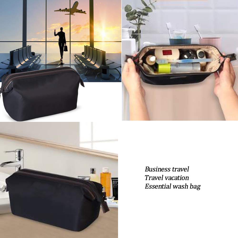 REYG Neceser De Viaje para Hombre Repelente Al Agua De Gran Capacidad Esencial para Viajes Y Vacaciones 23 * 13 * 12 Cm,IngeBlack