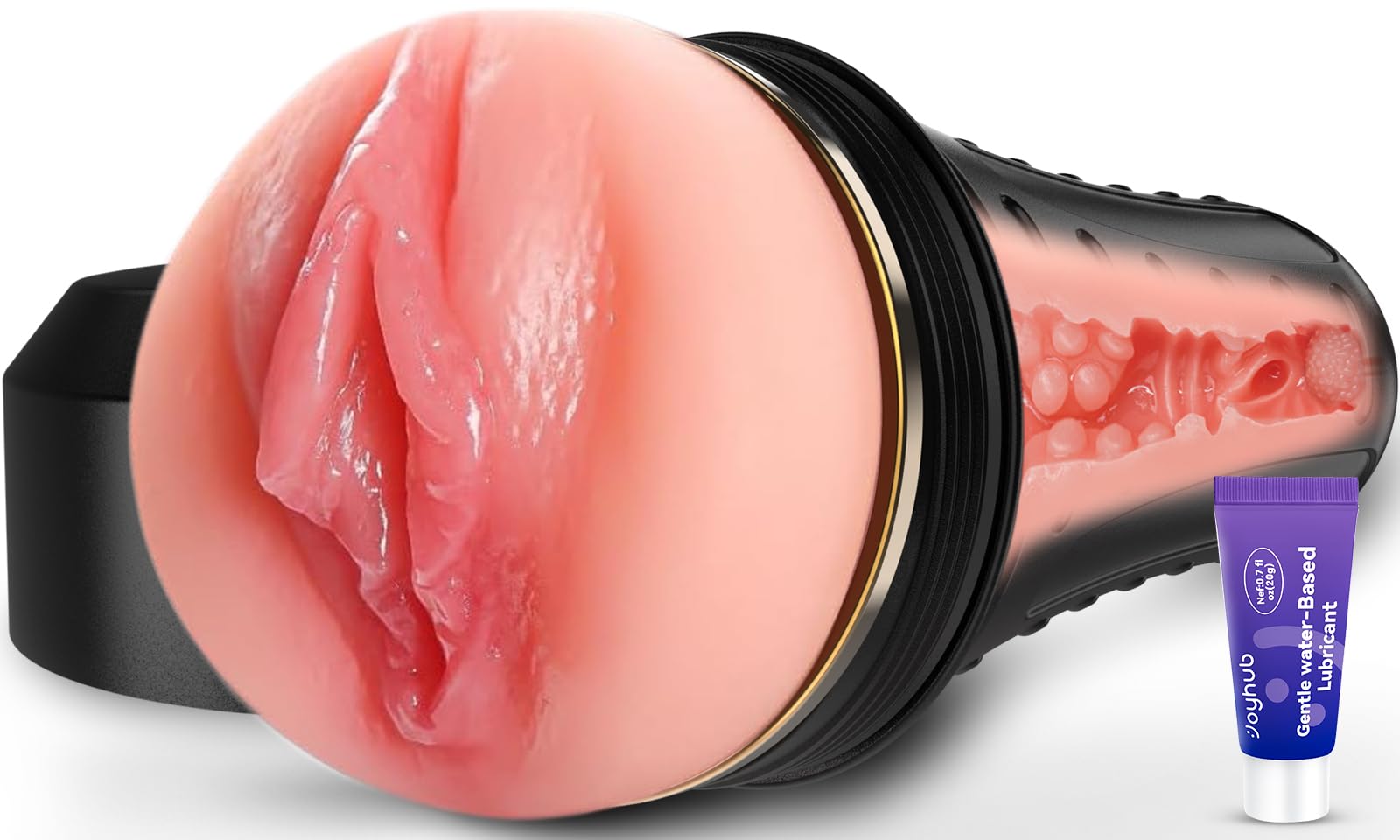 VIJISA Masturbatore Uomo Realista XXL – Masturbatore per Uomo Realista con Texture 3D e Rilievi Interni, Sex Toy Morbido di Alta Qualità, Durevole e Facile da Pulire, Masturbatore Maschile