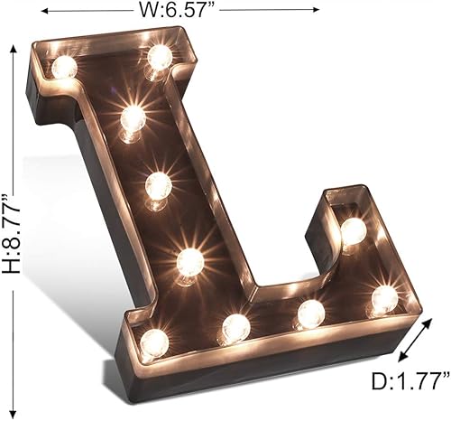 Miniatura 3 de Letras negras Glintee con luz, las letras