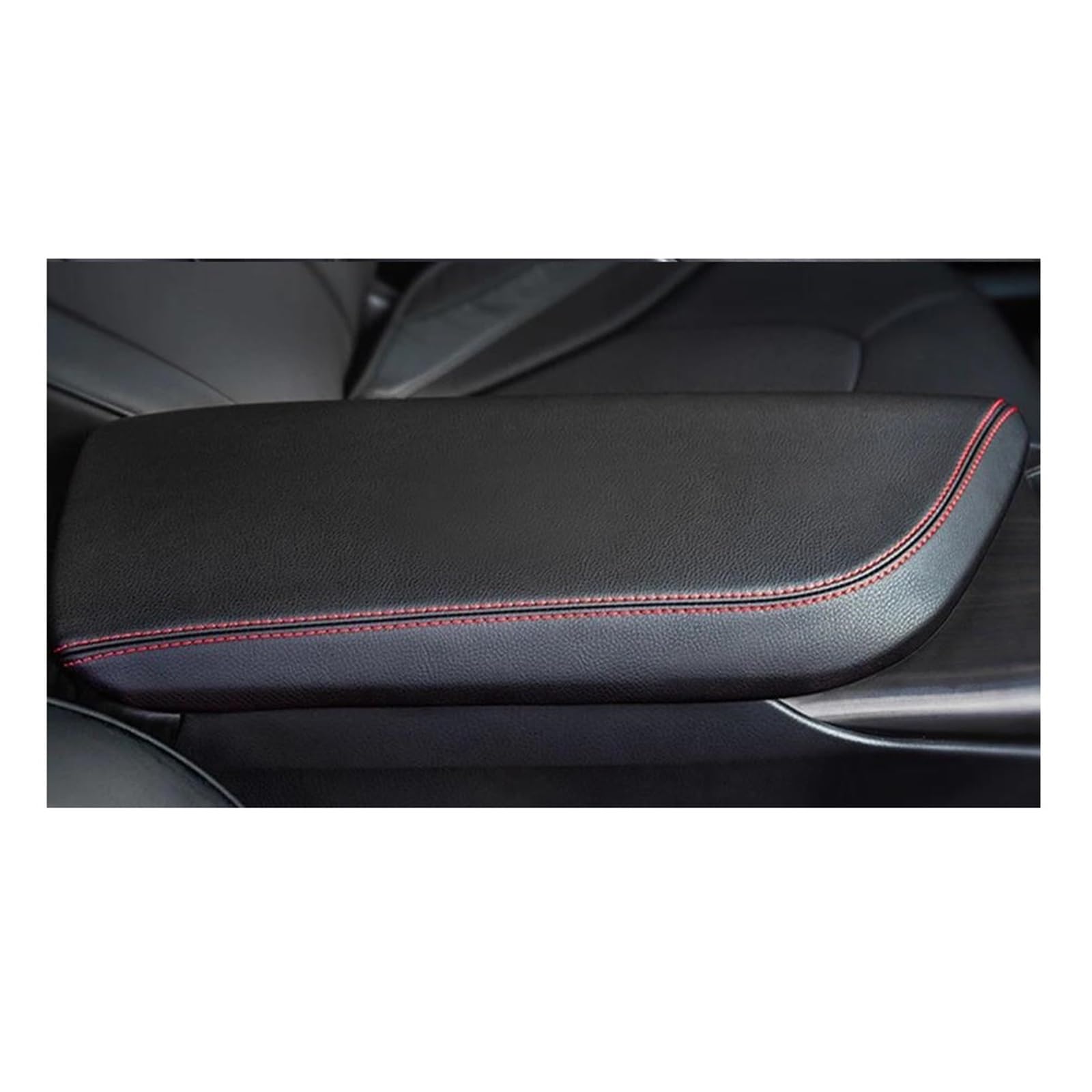 Jtwmty Red Line Car Interior Center Console Armrest Box Cover Leather Protection Pad Accessories For Camry Xv50 Xv70 2012-2023(,2018-2023)
