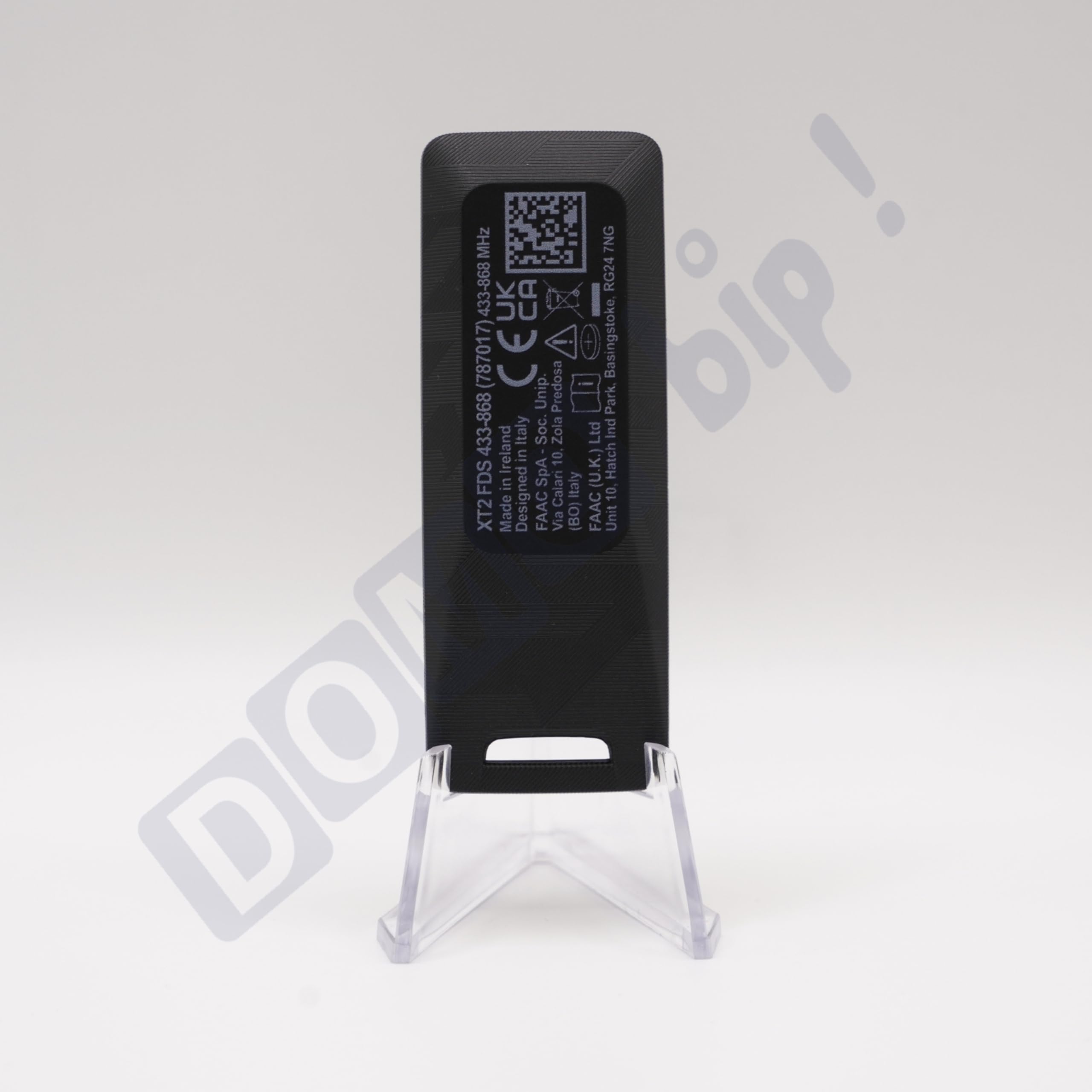 XT2 433/868 FDS – Télécommande portail 2 canaux – Réf. 787017 - Nouvelle génération – Bi-fréquence 433 + 868 MHz - rétrocompatible SLH + 1 Porte-clés DOMOBIP (Noir - Lot de 1)