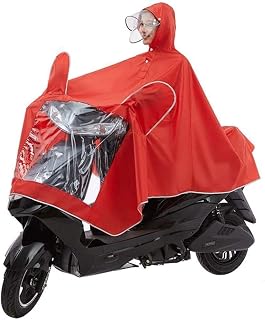 Poncho de lluvia, impermeable con capucha for bicicleta, capa grande for moto scooter, funda for for una sola persona ranuras for espejos