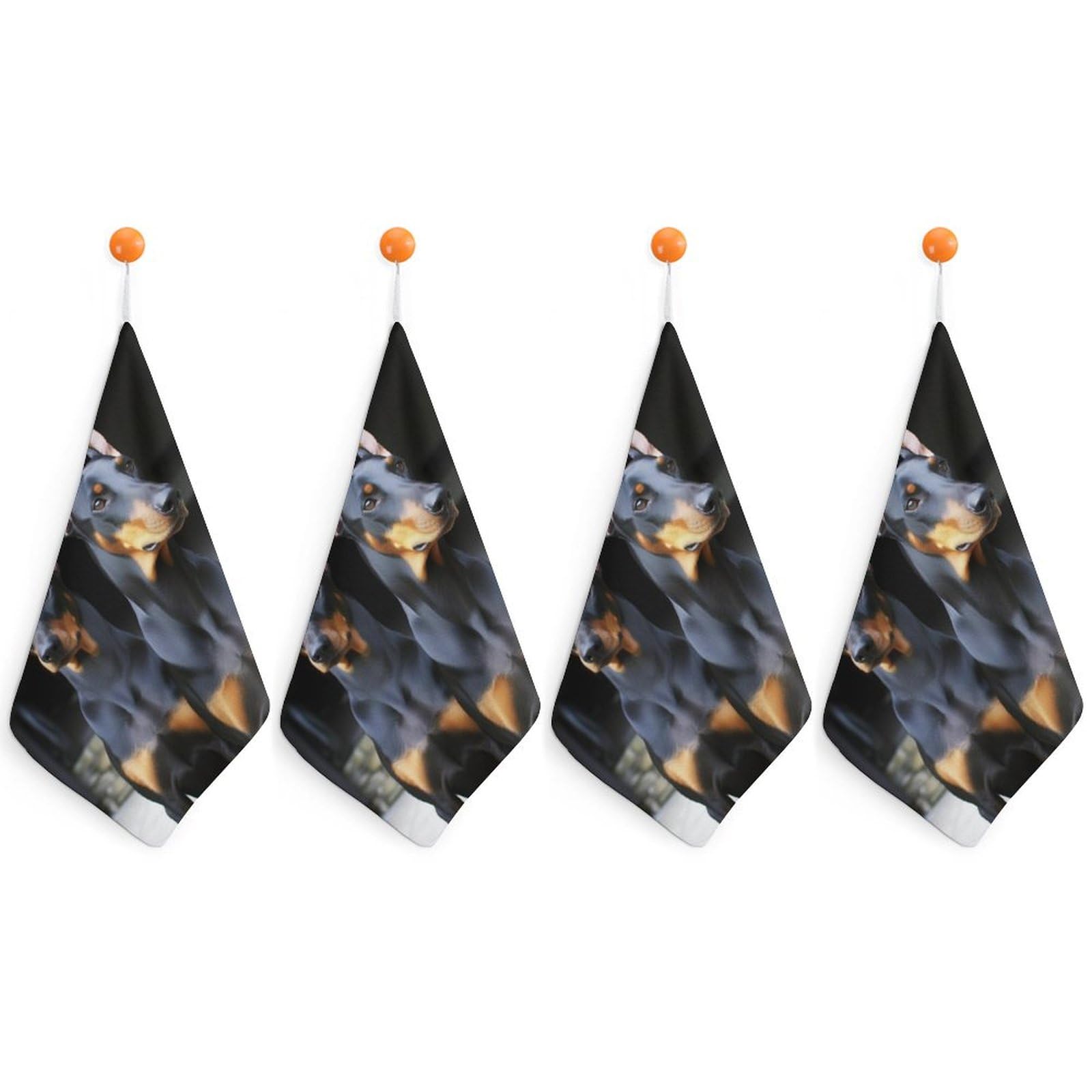 Essuie-mains ultra doux Doberman en lot de 4 pour s'envelopper de confort