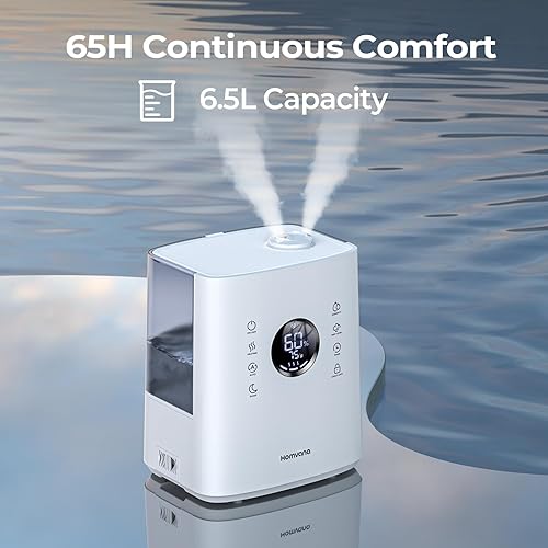 Miniatura 6 de Homvana Humidificadores para dormitorio, habitación grande, 6.5 L de llenado superior, cálido y fresco, humidificador ultrasónico de niebla