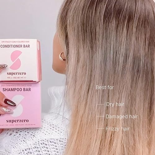 Miniatura 2 de superzero Barra de champú restauradora y reparadora para cabello seco dañado y ligeramente encrespado hidrata revive y protege espuma lujosa sin