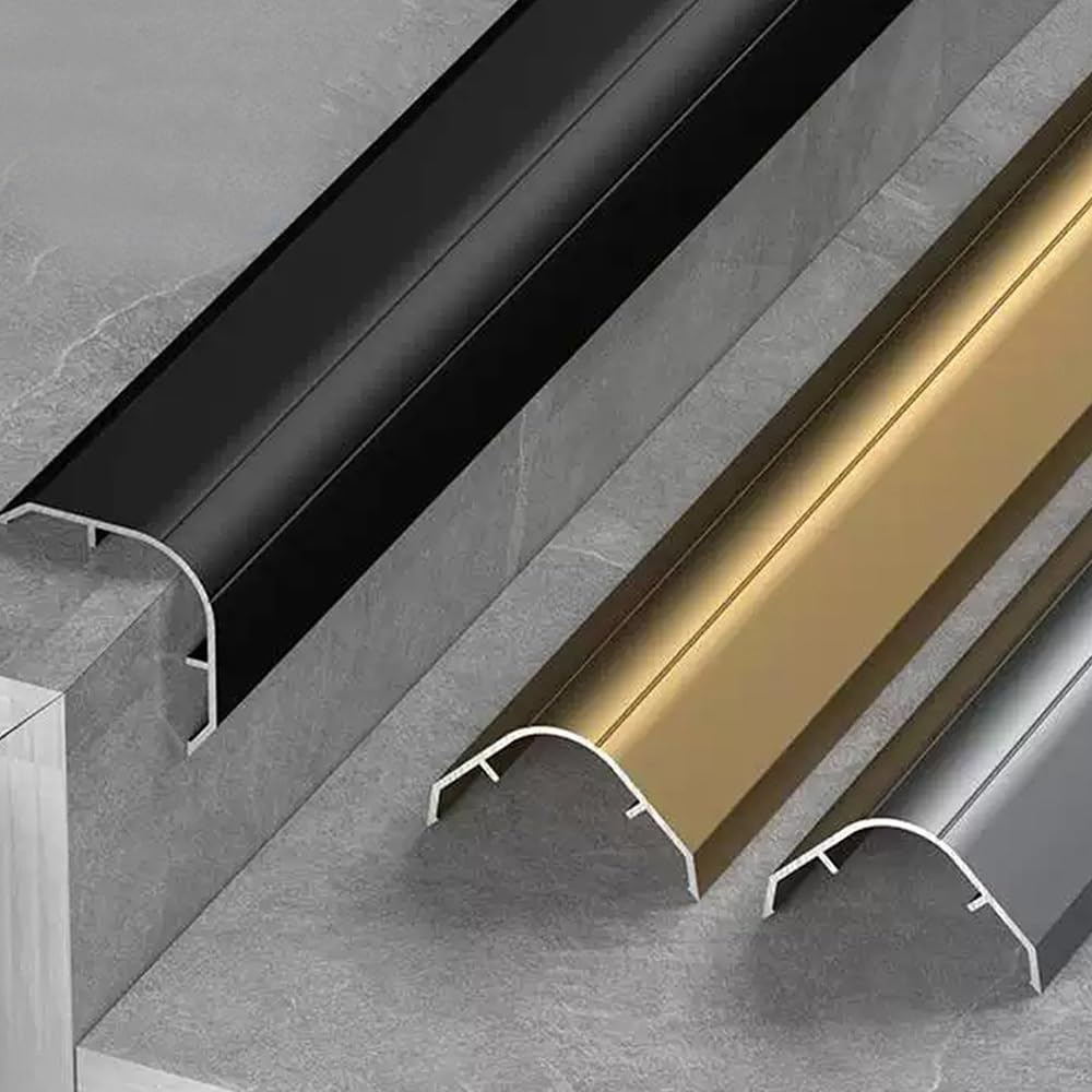 Aluminiowa listwa ochronna na krawędź ścienna, 130 cm, antykolizyjne osłony narożne do drzwi, okien i mebli, zaokrąglone wykończenie dla większego bezpieczeństwa, 2 opakowania