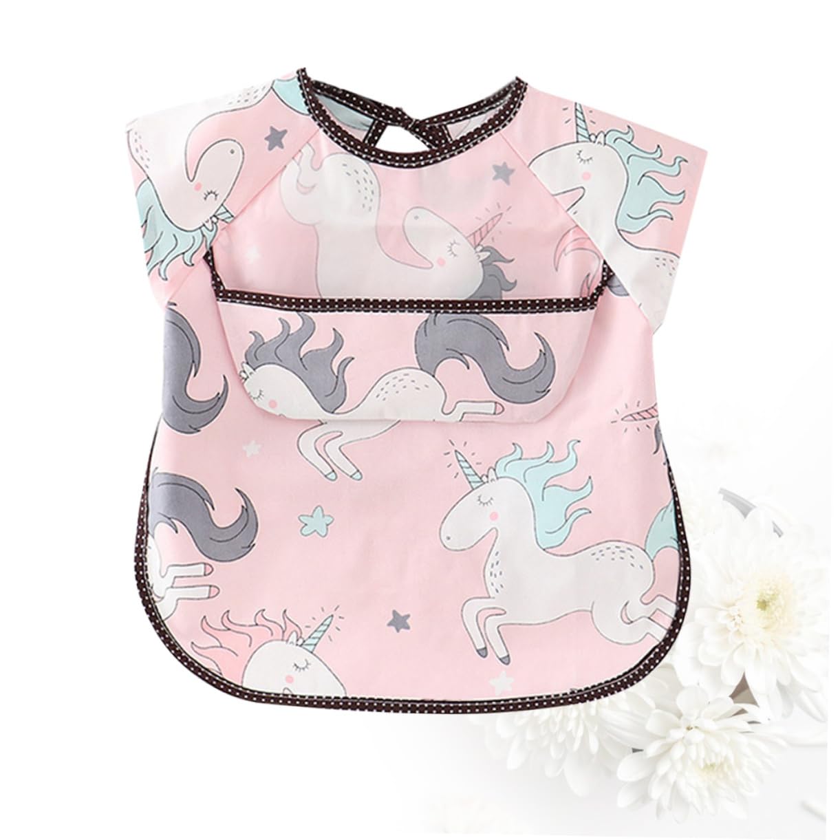 3piezas Babero Para Bebés De Años Diseño Divertido y Práctico Protección Efectiva Contra Derrames Comidas Rosa