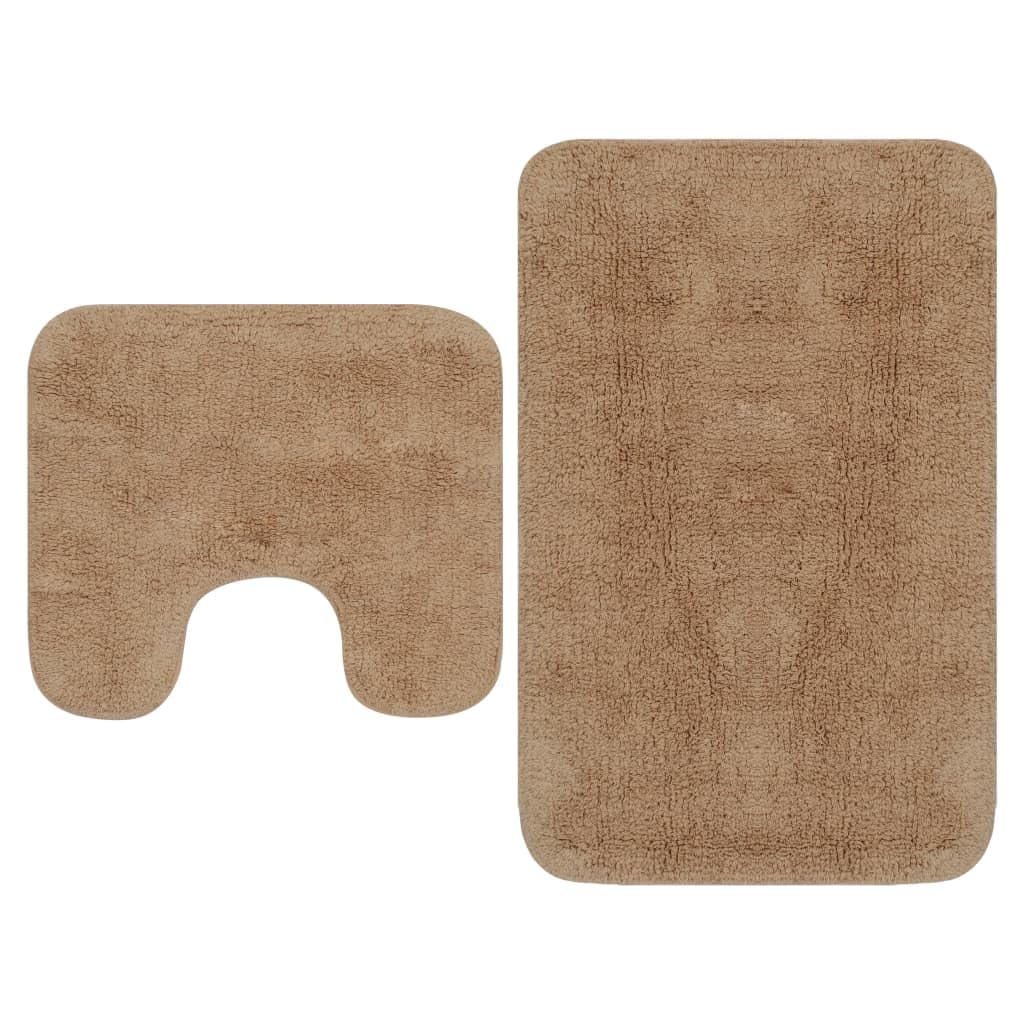 Tapis de bain et tapis en tissu beige pour éviter le carrelage froid