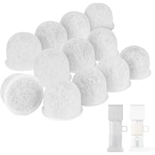 12pcs Charcoal Water Filter Cartridges for Chefman Caffeinator Single Serve & Drip 14-Cup Coffee Makers, Water Reservoir Filter Replacement for Coffee Machines Filtering Sediment and Impurities