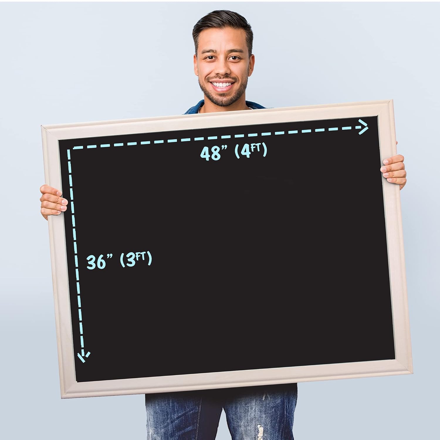 Flipside 36 x 48 Wood Framed Black Chalkboard,"36"" x 48""" : Office Products